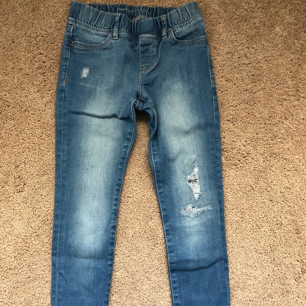 Gap Girls ripped skinny jeans